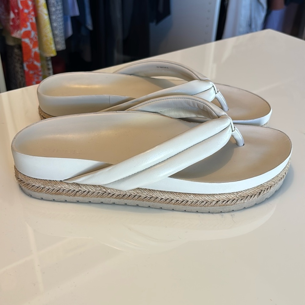 Vince Jute Platform Flip Flops